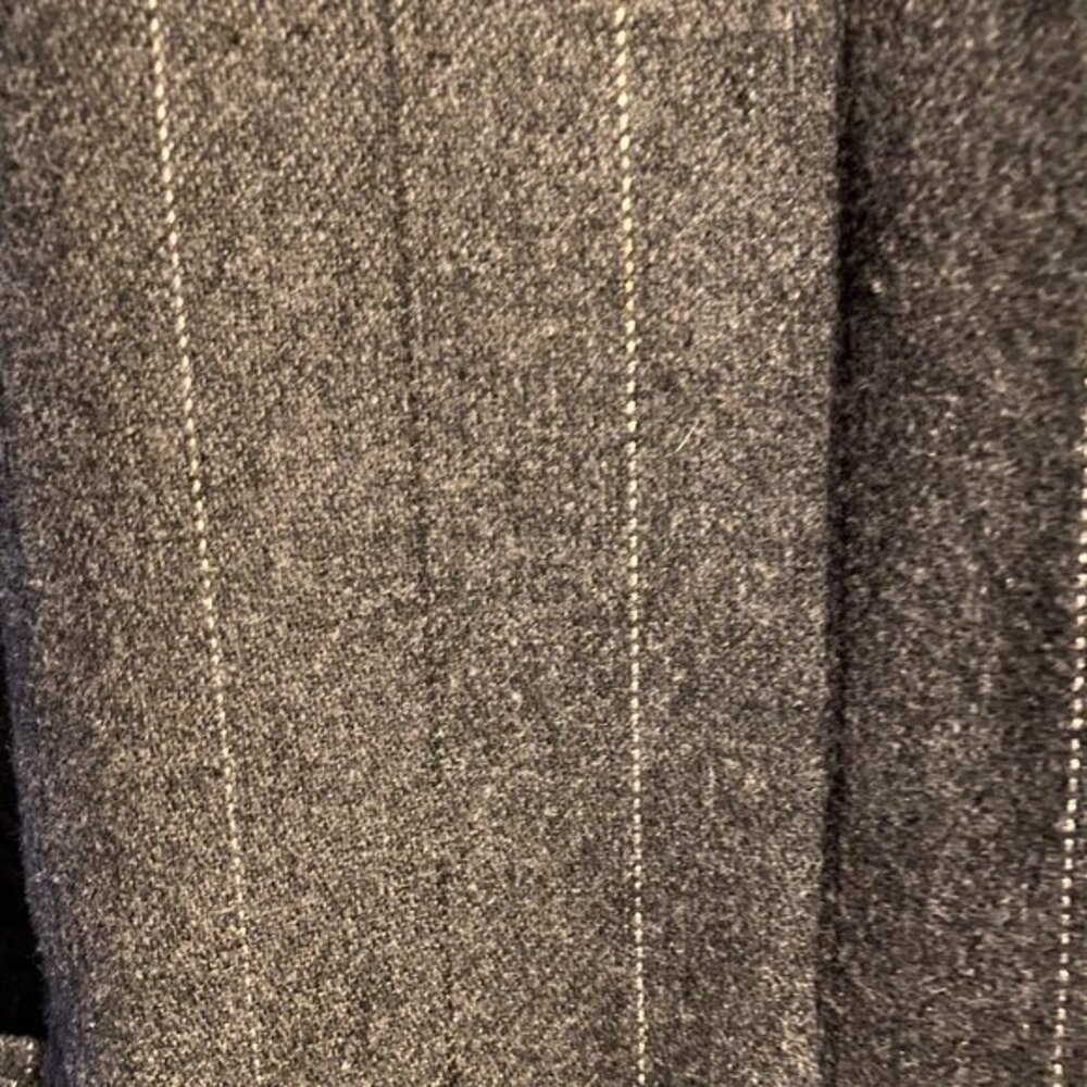 Vintage Ashley Brooke Women's Career Suit & Skirt Gray Pinstripes Button Down 12 - Picture 3 of 15